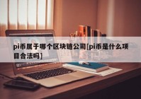 pi币属于哪个区块链公司[pi币是什么项目合法吗]